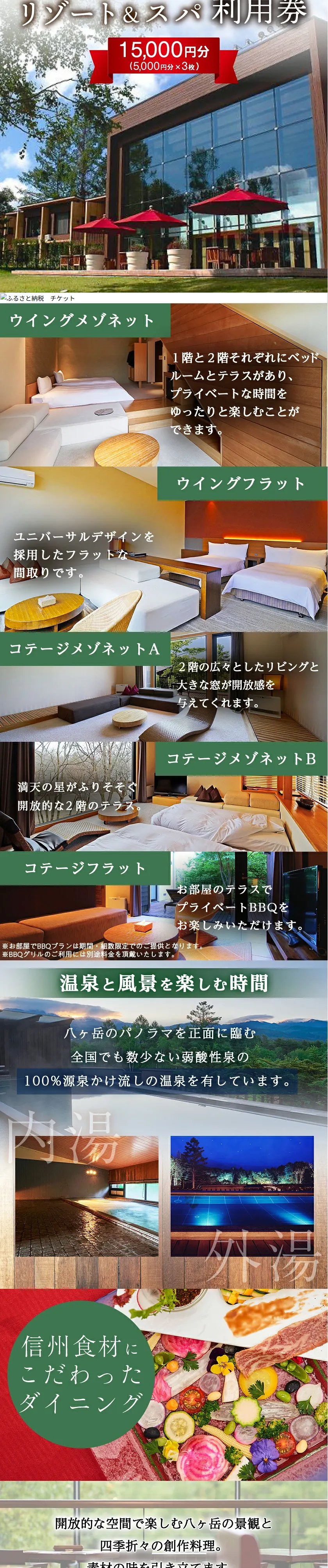 リゾート＆スパ利用券 商品LP